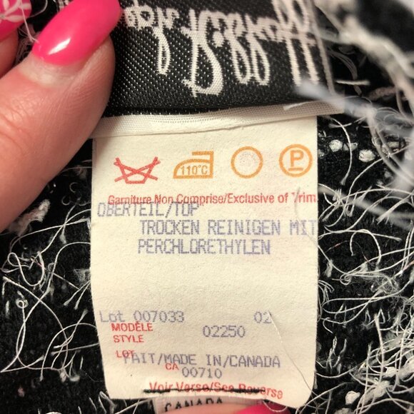 JOSEPH Ribkoff Black & White Cowl Neck Sweater Top Size 10 - Picture 6 of 10